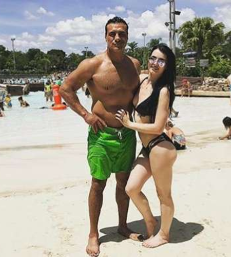 Paige with her engagement partner, Alberto Del Rio